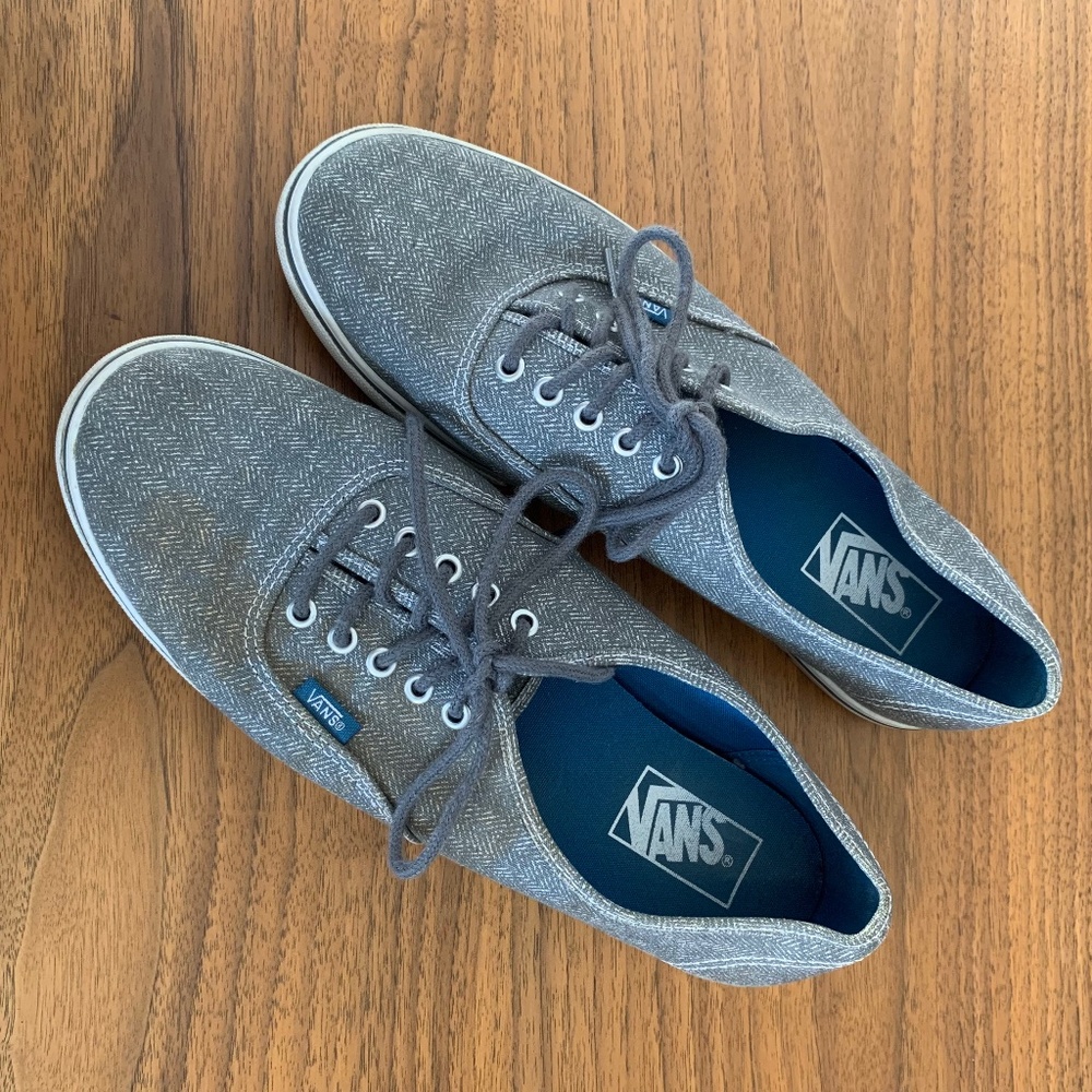VANS Grey Tennis Shoes Size 10.5